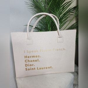 I Speak Fluent French tote bag